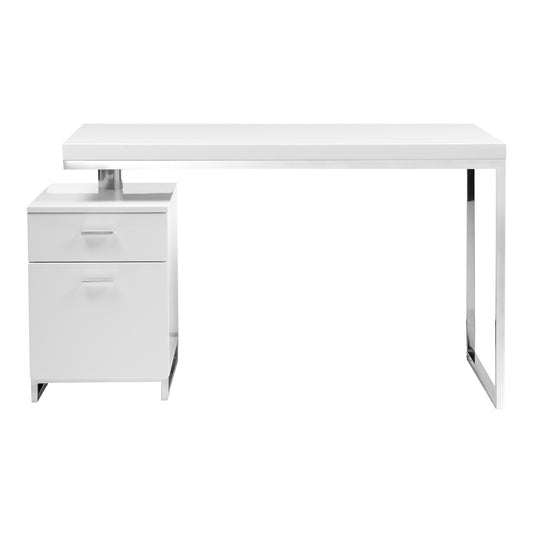 Moe's Home Martos Desk in White (29.5" x 51" x 24") - ER-1075-18