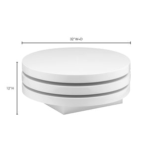 Moe's Home Torno Coffee Table in White (12.5' x 31.5' x 31.5') - ER-1089-18