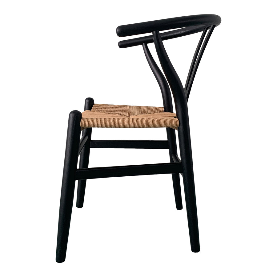 Moe's Home Ventana Dining Chair in Black & Natural (31' x 19.5' x 16.5') - FG-1015-37