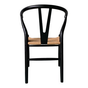 Moe's Home Ventana Dining Chair in Black & Natural (31' x 19.5' x 16.5') - FG-1015-37