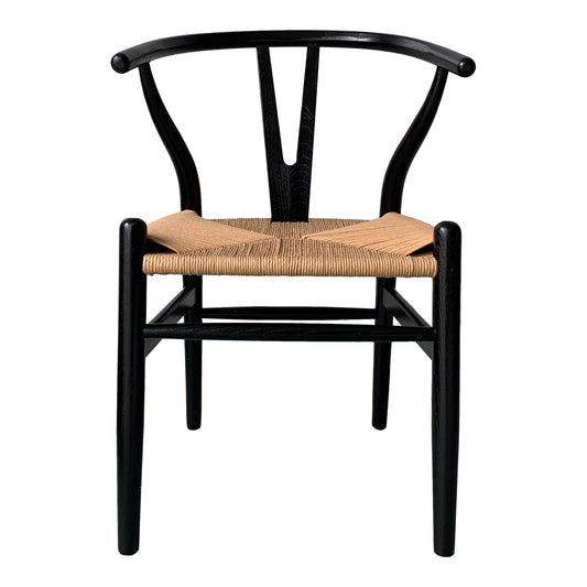 Moe's Home Ventana Dining Chair in Black & Natural (31" x 19.5" x 16.5") - FG-1015-37