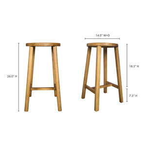 Moe's Home Mcguire Counter Stool in Natural (26' x 14' x 14') - FG-1024-24