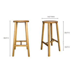 Moe's Home Mcguire Bar Stool in Natural (30' x 14' x 14') - FG-1025-24