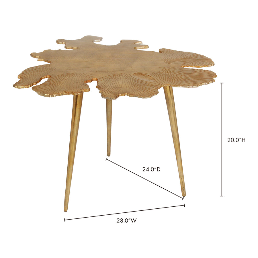 Moe's Home Amoeba Accent Table in Gold (20' x 28' x 24') - FI-1006-32