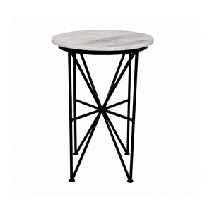 Moe's Home Quadrant Accent Table in White (24' x 17' x 17') - FI-1012-02