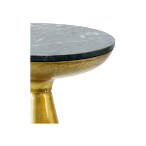 Moe's Home Font Accent Table in Brass & Green (22' x 15.5' x 15.5') - FI-1032-27