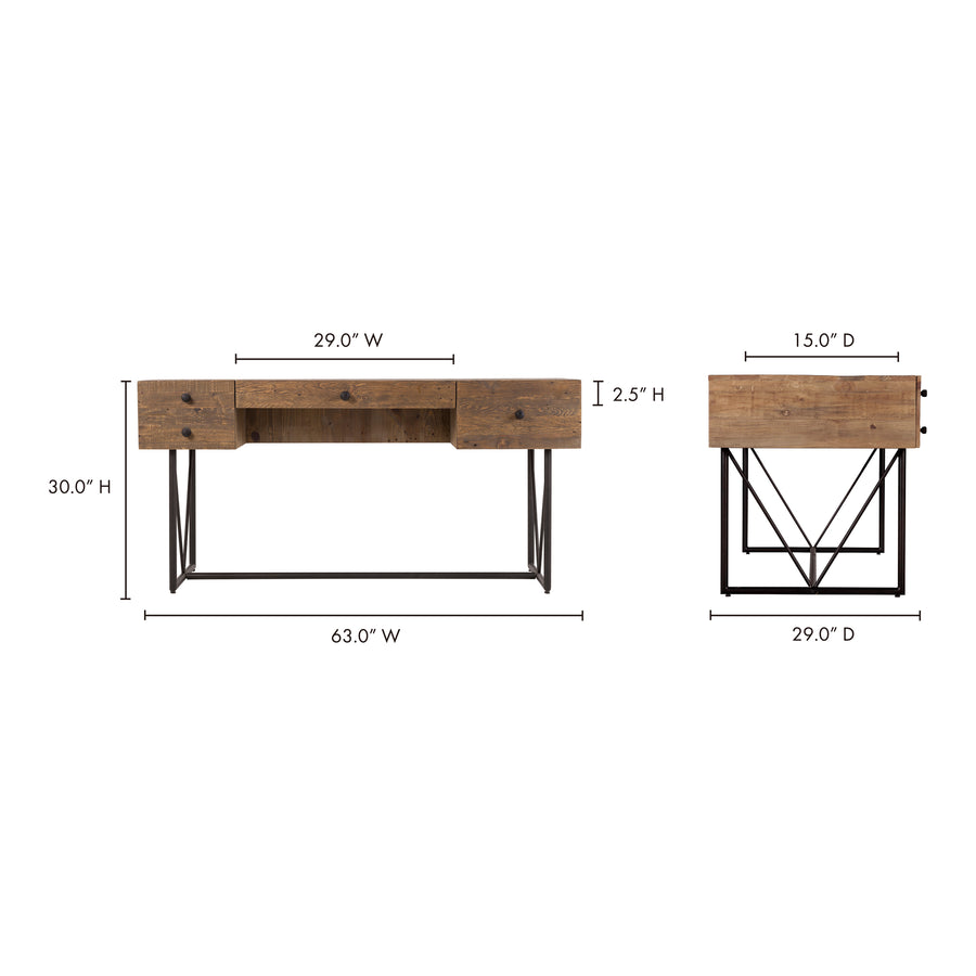 Moe's Home Orchard Desk in Natural (30' x 63' x 29') - FR-1001-24