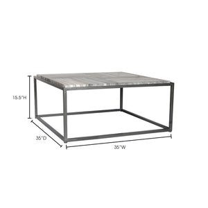 Moe's Home Winslow Coffee Table in Grey (16' x 35' x 35') - GK-1002-15