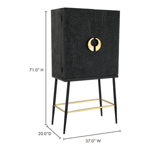 Moe's Home Hope Storage Cabinet in Black (70.4' x 36.4' x 19.5') - GK-1014-02