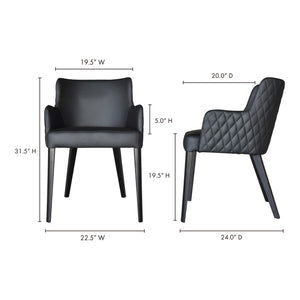 Moe's Home Zayden Dining Chair in Black (31.5' x 22.5' x 24') - GO-1004-02