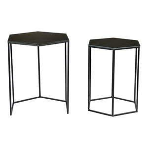 Moe's Home Polygon Accent Table in Black (21' x 16' x 18.5') - GZ-1008-02