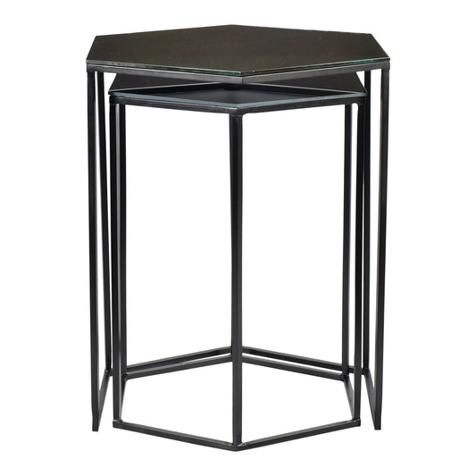 Moe's Home Polygon Accent Table in Black (21" x 16" x 18.5") - GZ-1008-02