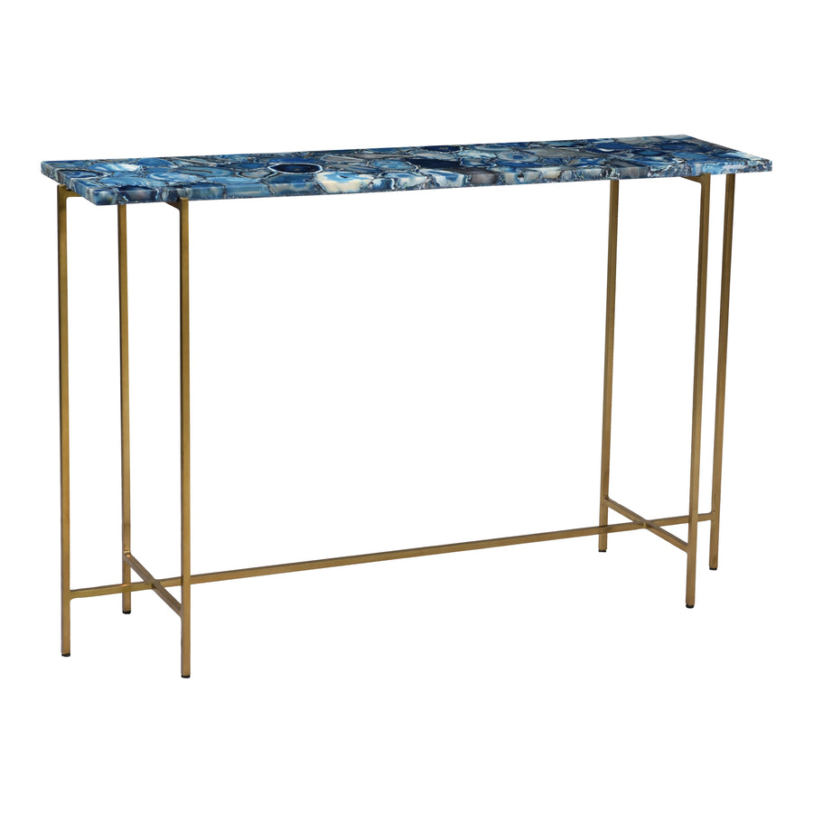 Moe's Home Blue Console Table in Blue (30' x 47' x 11.5') - GZ-1131-26
