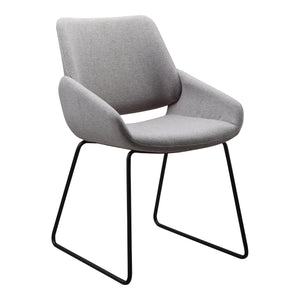 Moe's Home Lisboa Dining Chair in Light Grey (33.5' x 21.5' x 23.5') - HK-1014-29