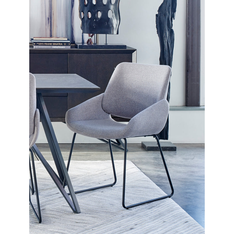 Moe's Home Lisboa Dining Chair in Light Grey (33.5' x 21.5' x 23.5') - HK-1014-29
