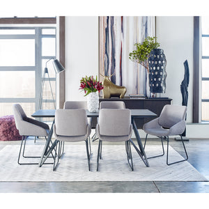 Moe's Home Lisboa Dining Chair in Light Grey (33.5' x 21.5' x 23.5') - HK-1014-29