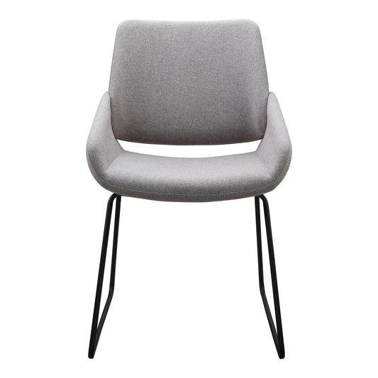 Moe's Home Lisboa Dining Chair in Light Grey (33.5" x 21.5" x 23.5") - HK-1014-29
