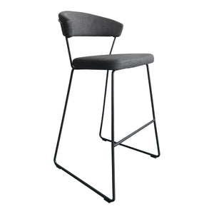 Moe's Home Adria Bar Stool in Dark Grey (40.5' x 22' x 25') - HK-1021-25