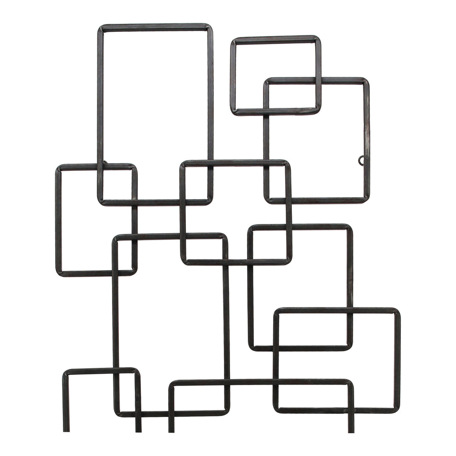 Moe's Home Steel Wall Sculpture in Black (23' x 51.5' x 2.5') - HW-1083-02