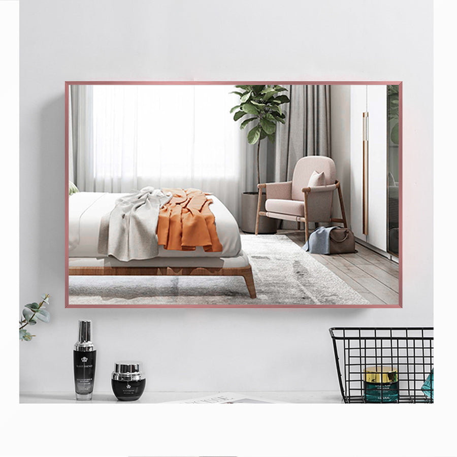 36-in H x 24-in W Wall Mirror Rose Gold