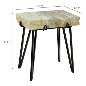 Moe's Home Alpert Accent Table in Sand (21.5' x 19' x 13') - IK-1011-21