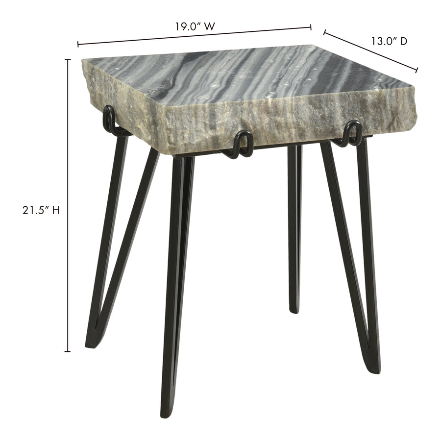 Moe's Home Alpert Accent Table in Grey (21.5' x 19' x 13') - IK-1011-25