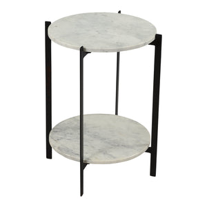 Moe's Home Melanie Accent Table in White (24' x 18' x 18') - IK-1018-18