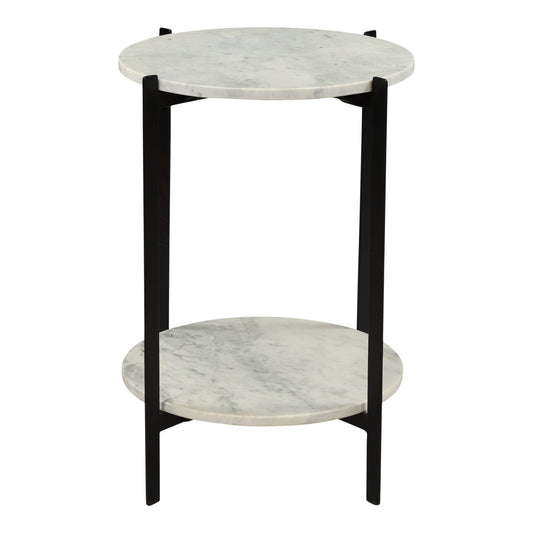 Moe's Home Melanie Accent Table in White (24" x 18" x 18") - IK-1018-18