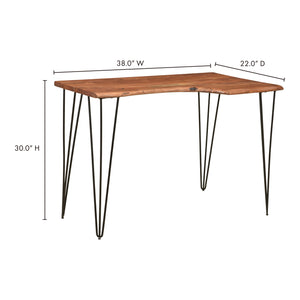 Moe's Home Luka Desk in Natural (30' x 44' x 24') - IK-1028-24