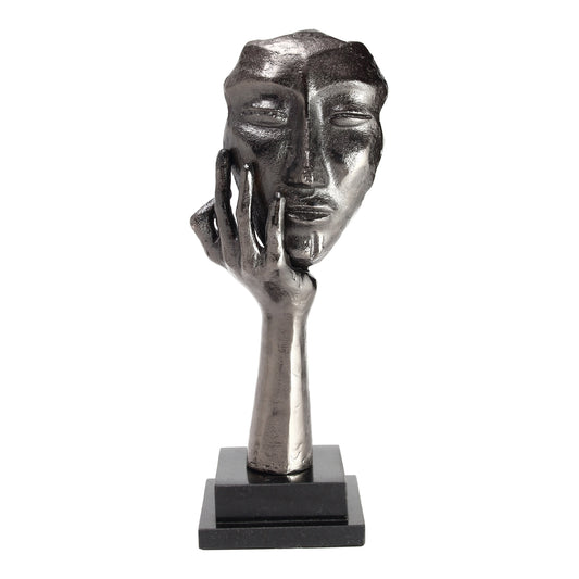 Moe's Home Ponder Sculpture in Dark Silver (16" x 4" x 6") - IX-1113-02