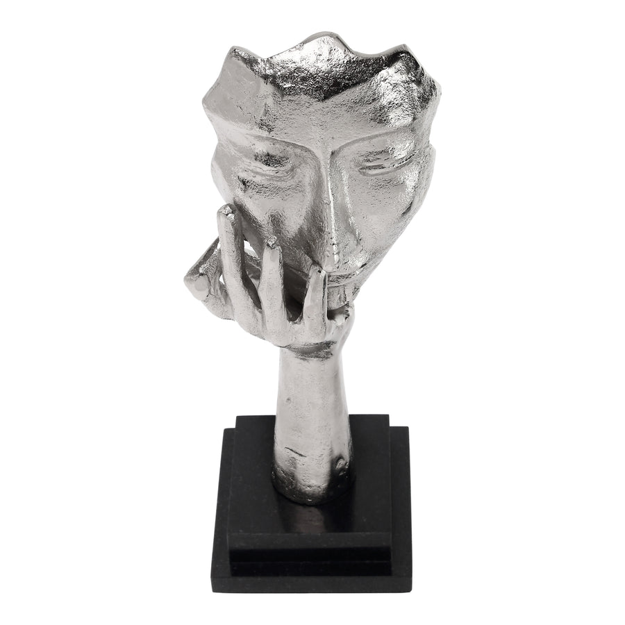 Moe's Home Ponder Sculpture in Light Silver (16' x 4' x 6') - IX-1113-44