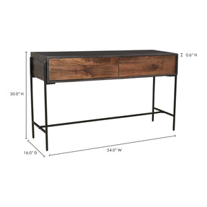 Moe's Home Tobin Console Table in Brown (30' x 54' x 16') - JD-1003-12