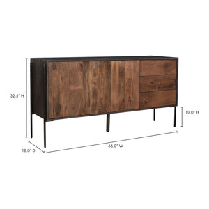 Moe's Home Tobin Sideboard in Brown (32.5' x 66' x 18') - JD-1005-12