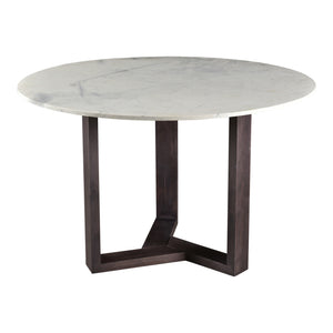 Moe's Home Jinxx Dining Table in White & Charcoal Grey (31' x 48' x 48') - JD-1009-07