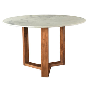 Moe's Home Jinxx Dining Table in White & Brown (31' x 48' x 48') - JD-1009-18