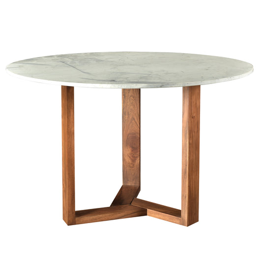 Moe's Home Jinxx Dining Table in White & Brown (31" x 48" x 48") - JD-1009-18