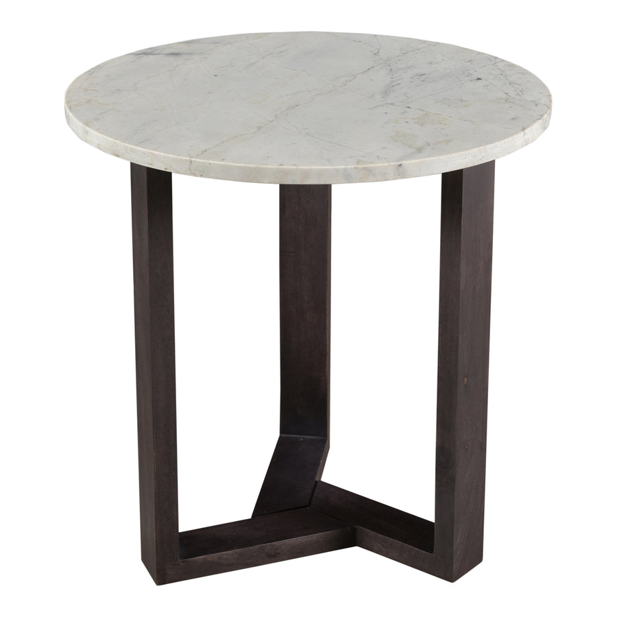 Moe's Home Jinxx End Table in White & Charcoal Grey (20' x 20' x 20') - JD-1019-07