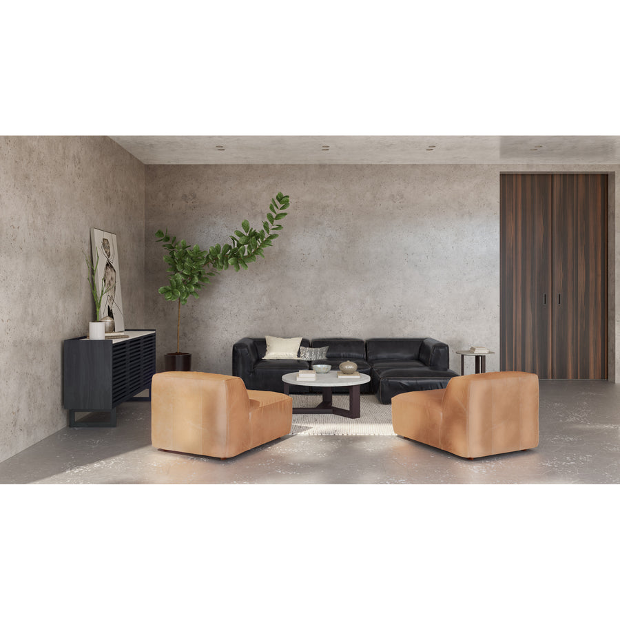 Moe's Home Jinxx Coffee Table in White & Charcoal Grey (15' x 38' x 38') - JD-1020-07