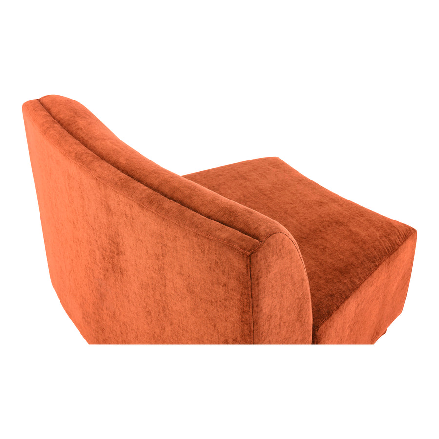 Moe's Home Yoon Living Room Chair in Fired Rust (32.25' x 43.5' x 36.5') - JM-1020-06