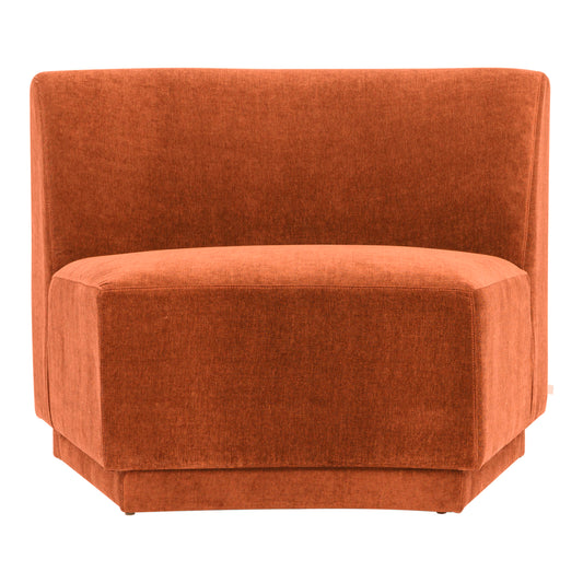 Moe's Home Yoon Living Room Chair in Fired Rust (32.25" x 43.5" x 36.5") - JM-1020-06