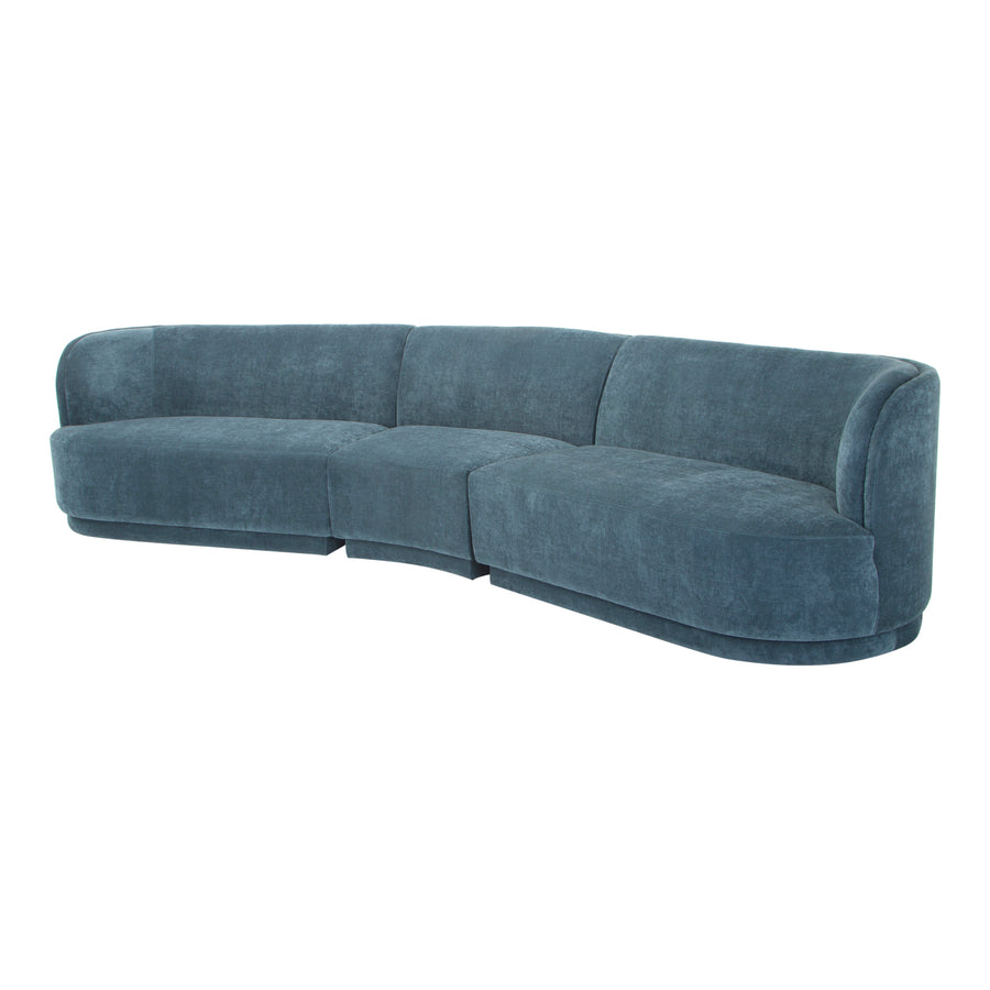 Moe's Home Yoon Sectional in Nightshade Blue (32.25' x 147.5' x 72.5') - JM-1021-45