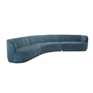 Moe's Home Yoon Sectional in Nightshade Blue (32.25' x 158.5' x 107.7') - JM-1023-45