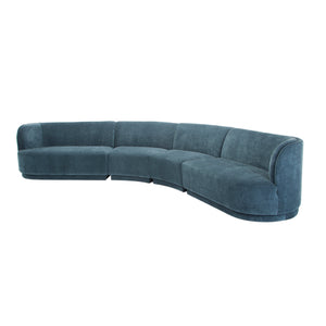 Moe's Home Yoon Sectional in Nightshade Blue (32.25' x 158.5' x 107.7') - JM-1024-45