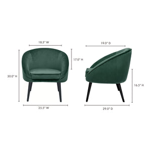 Moe's Home Farah Chair in Green (30' x 29' x 26.5') - JW-1001-16