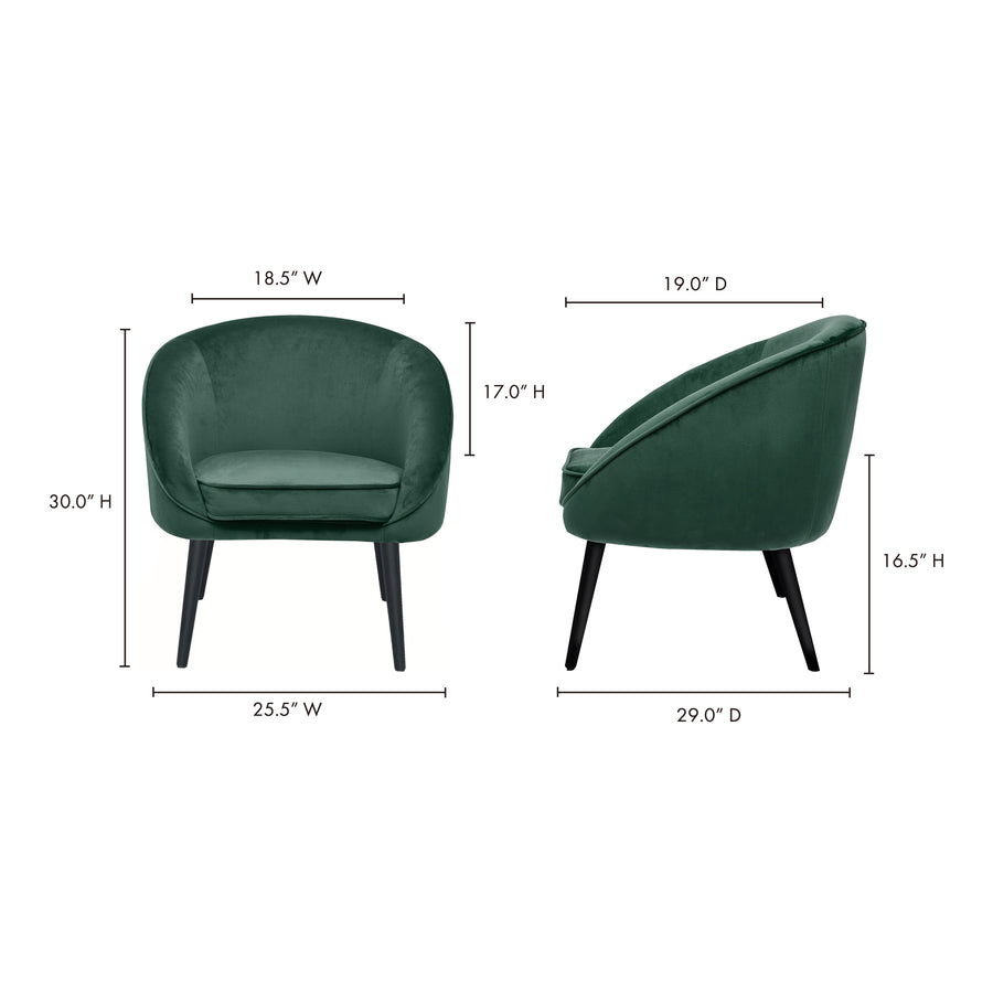 Moe's Home Farah Chair in Green (30' x 29' x 26.5') - JW-1001-16