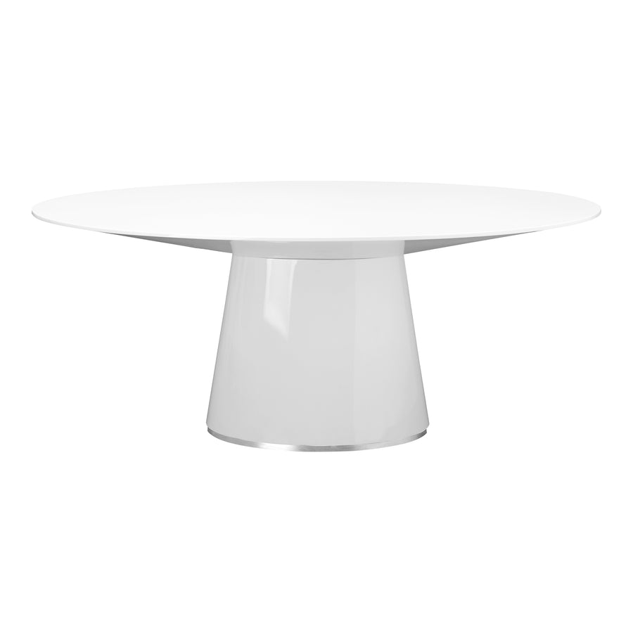 Moe's Home Otago Dining Table in White (29.5' x 71' x 43') - KC-1007-18