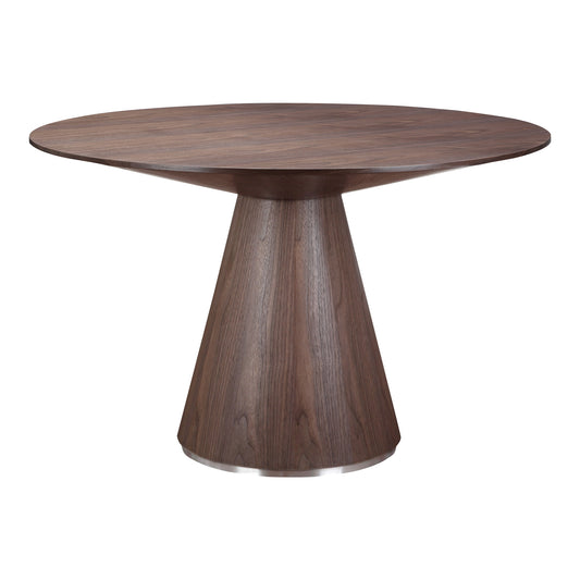 Moe's Home Otago Round Dining Table in Walnut (29.5" x 47" x 47") - KC-1028-03