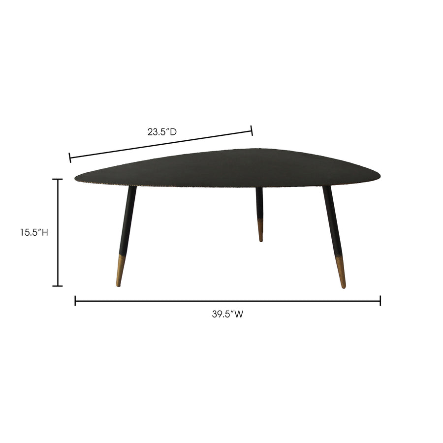 Moe's Home Bruno Coffee Table in Black (15.5' x 39.5' x 23.5') - KK-1004-02