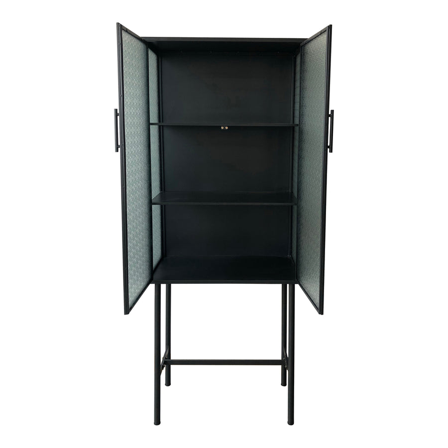 Moe's Home Zakk Storage Cabinet in Black (70' x 28' x 13.5') - KK-1018-02