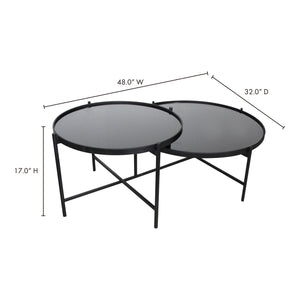 Moe's Home Eclipse Coffee Table in Black (17' x 48' x 32') - KK-1024-02